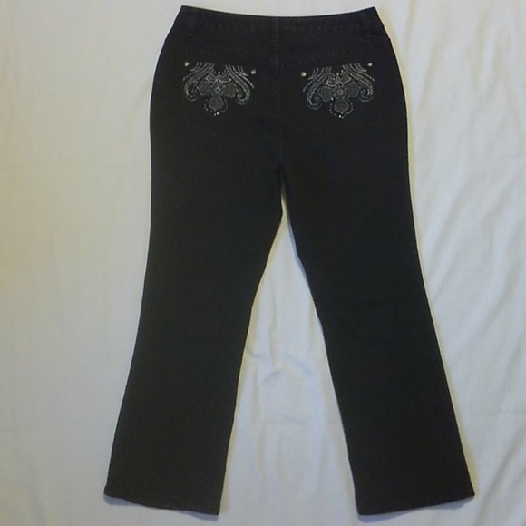 Christopher & Banks Embellished Denim Jeans 8P - Picture 2 of 8
